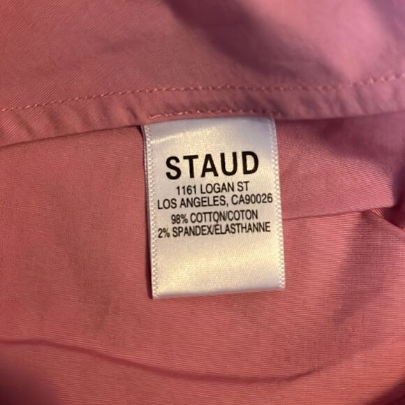 STAUD V-neck gathered long-sleeve blouse NWT size XL $394 - Picture 8 of 10